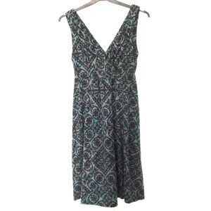 Merona teal/grey/black dress